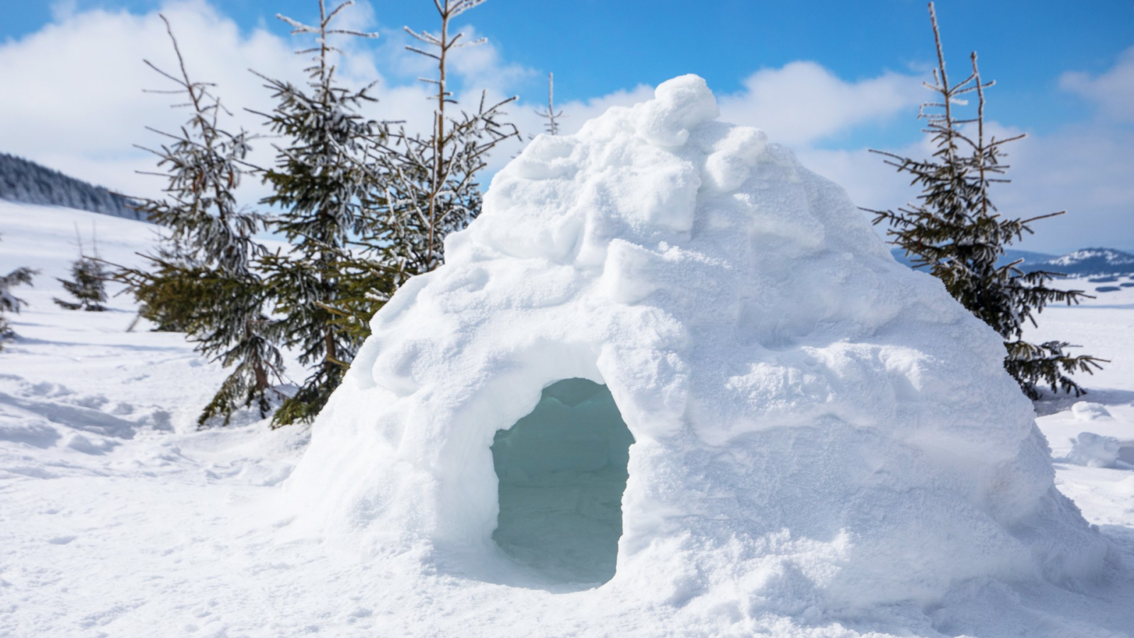 Construction igloo au Mézenc