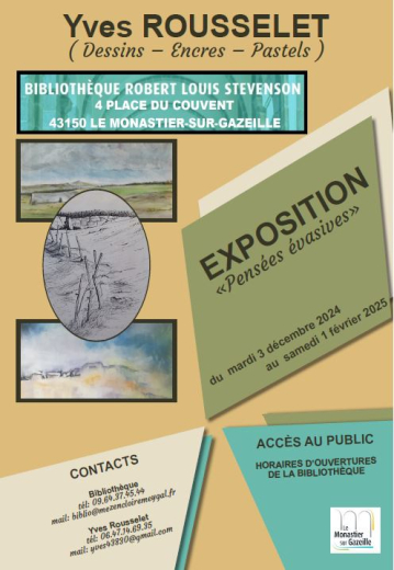 Exposition: dessins/encres/pastels