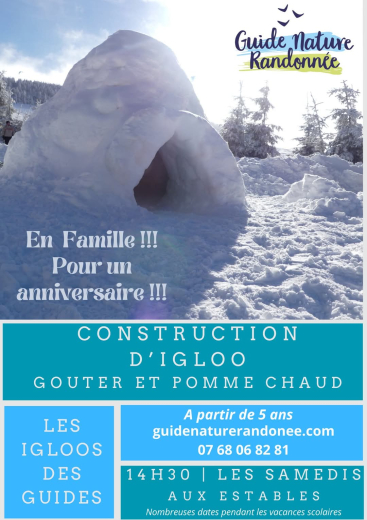 Construction d'igloos - goûter & pomme chaud