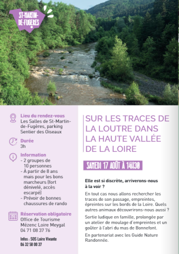 Sorties nature: sur les traces de la loutre dans la haute vallée de la Loire